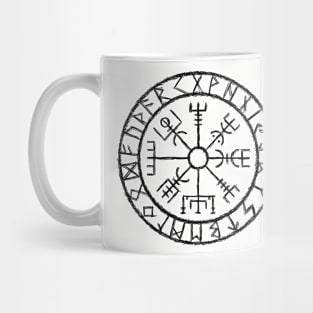 Hand-drawn Vegvisir - Viking compass Mug